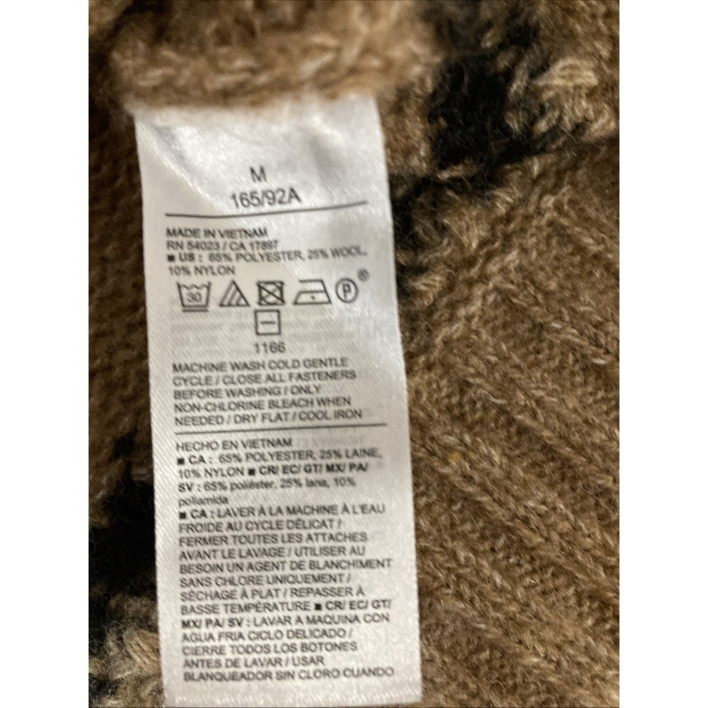 Old Navy Wool Blend Horse Cardigan Sz M New Viral Brown Equestrian Western - Picture 6 of 8